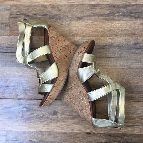 Dolce Vita Gold/Cork Wedges 7 1/2 - Picture 6 of 7